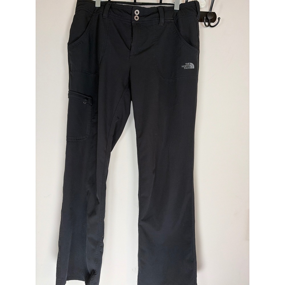 The North Face Womens Black Hiking Cargo Pants Size 12 Short Straight Leg